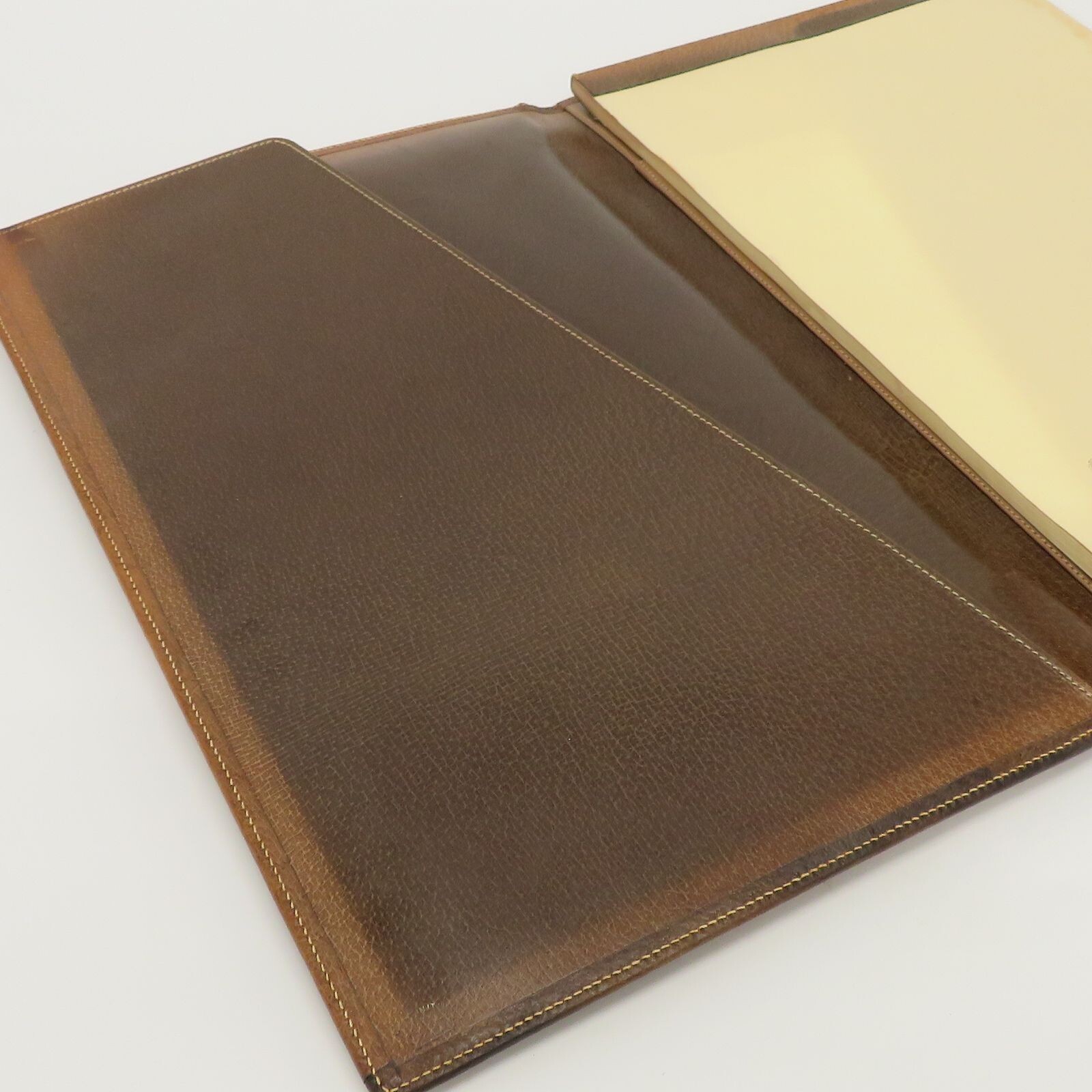 Gucci Vintage GG Canvas Leather Memo Pad Document Case File Brown 23.5x37cm
