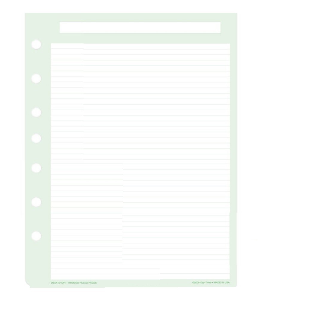 Day-Timer Undated Folio Short Trimmed, Green Pages, 8-1/2″ x 11″, 2 Pads