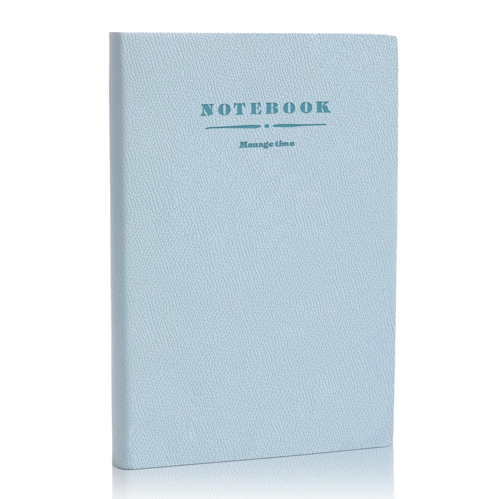 Journal Notebook Litchi Striped Soft Leather Lined 5.7″ x 8.3″ 360 Pages Hard…