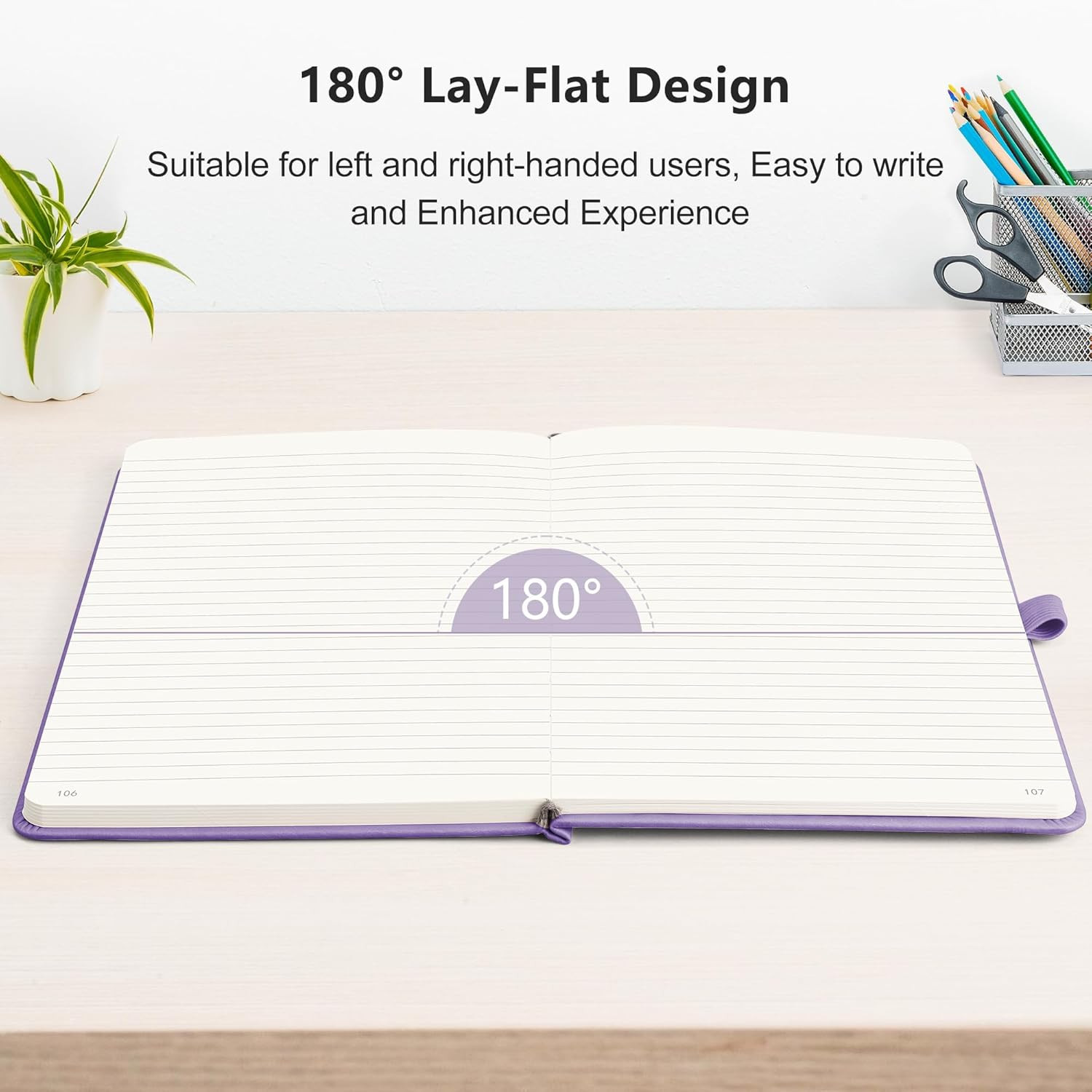 Lined Journal Notebook, 2-Pack, 192 Numbered Pages per Pack, A5 Medium Size (5.7