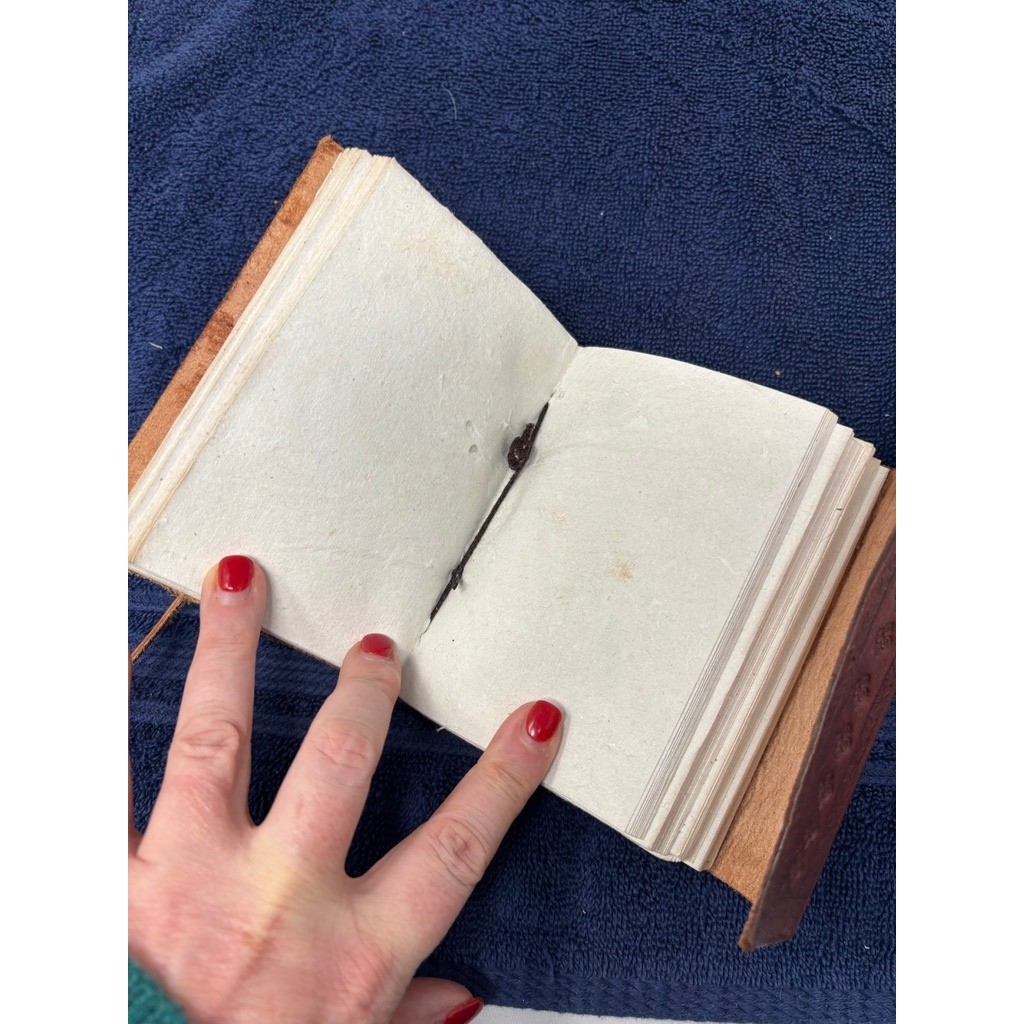 Handmade Leather Journal Notebook Diary Embossed Celtic Design Stone