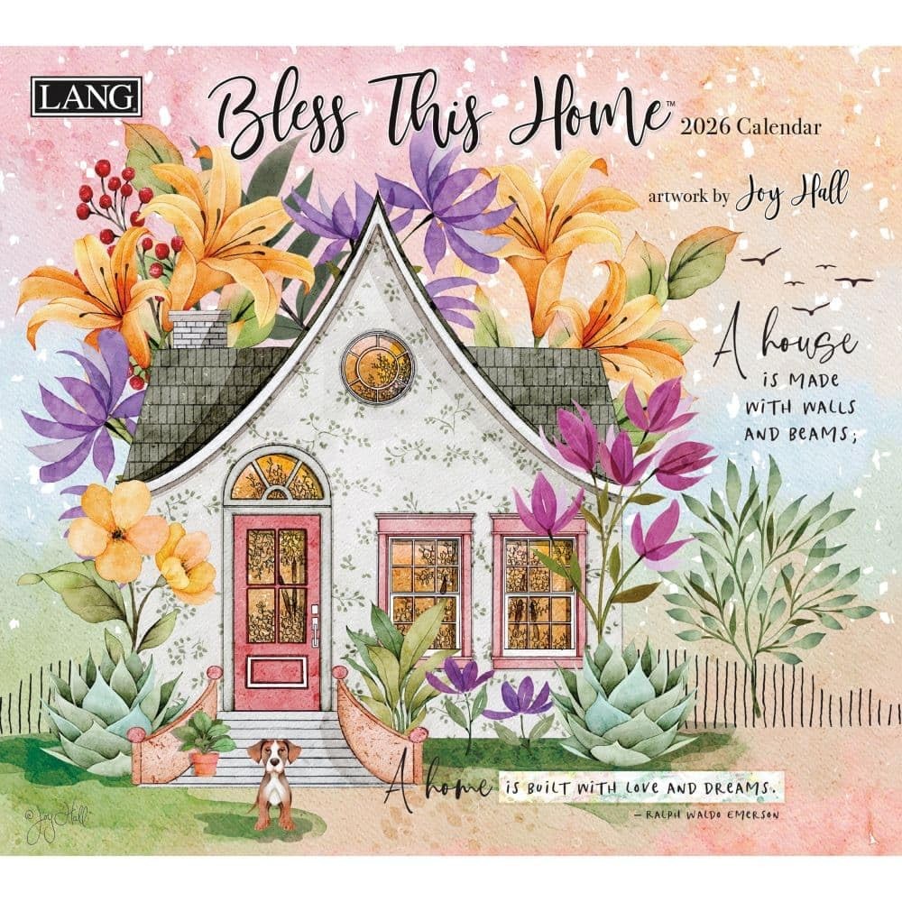 Lang, Bless This Home 2026 Wall Calendar, 13.4” X 12”, 12-Month Calendar