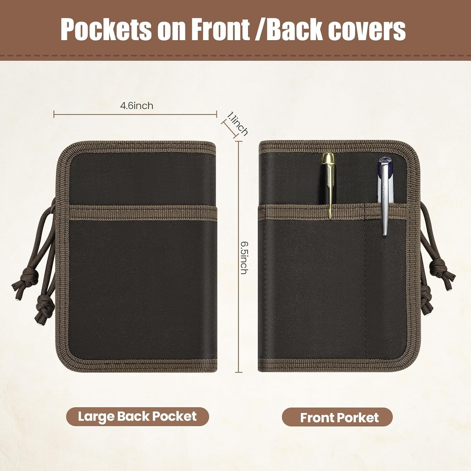 Water Resistant Field Notes 3.5×5.5 Journal Cover Case Wallet for Moleskine