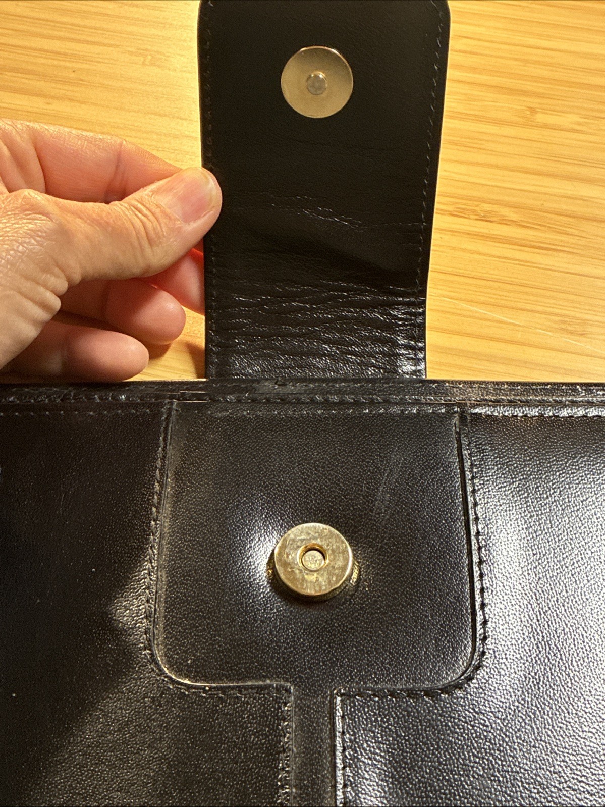 SevenKLeather Black Leather Folio Luxurious Leather Smells So Good! 12.5×10 in