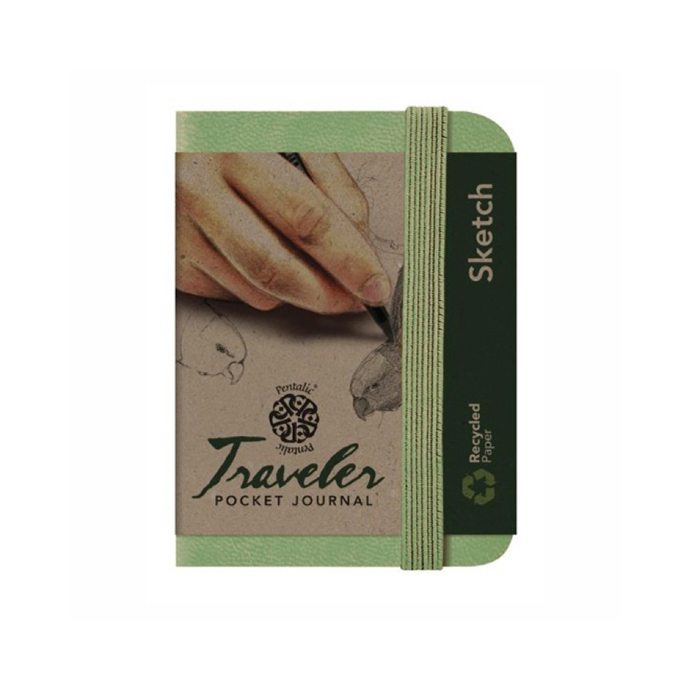 Travelers Pocket Journal 4X3 Olive Green