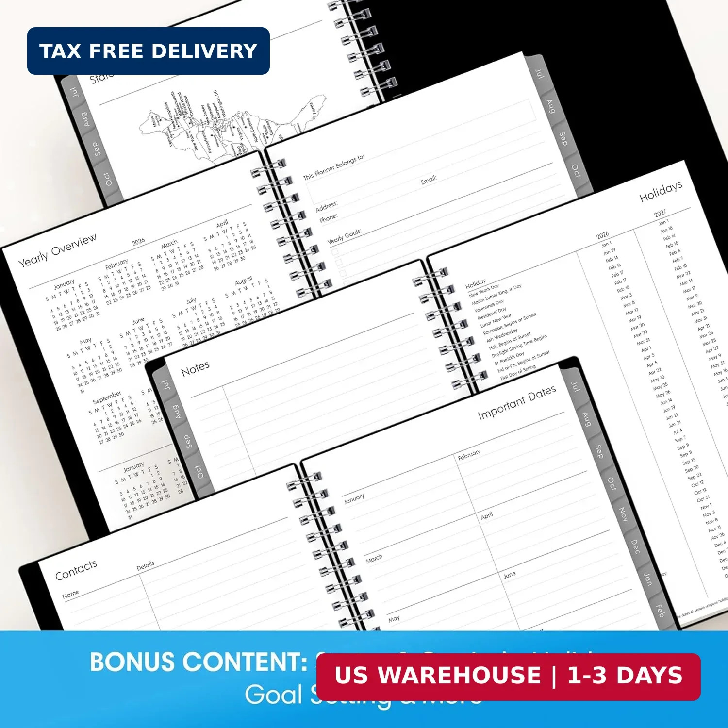 Blue Sky 2026-2027 Weekly and Monthly Academic Year Planner Calendar, July 2026