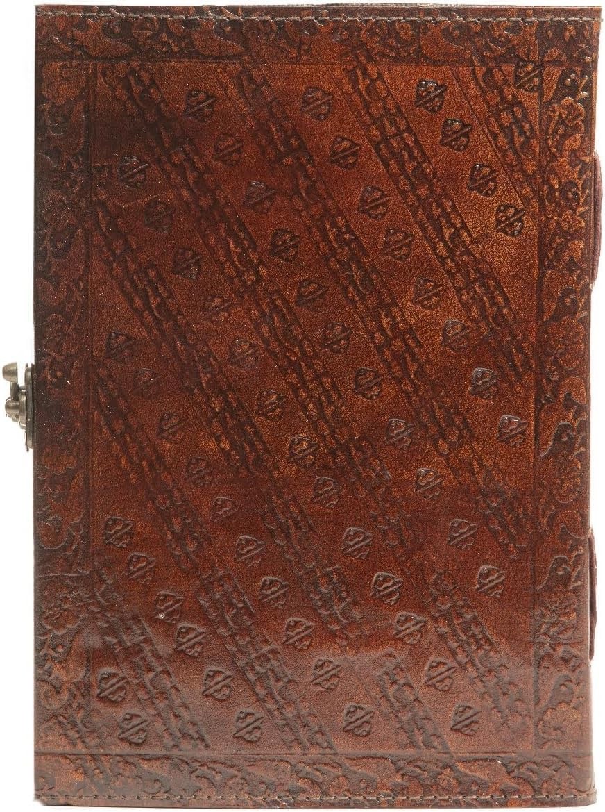 Large Handmade Leather Journal7x10Vintage Diary Notebook DoubleLock200Blank Page