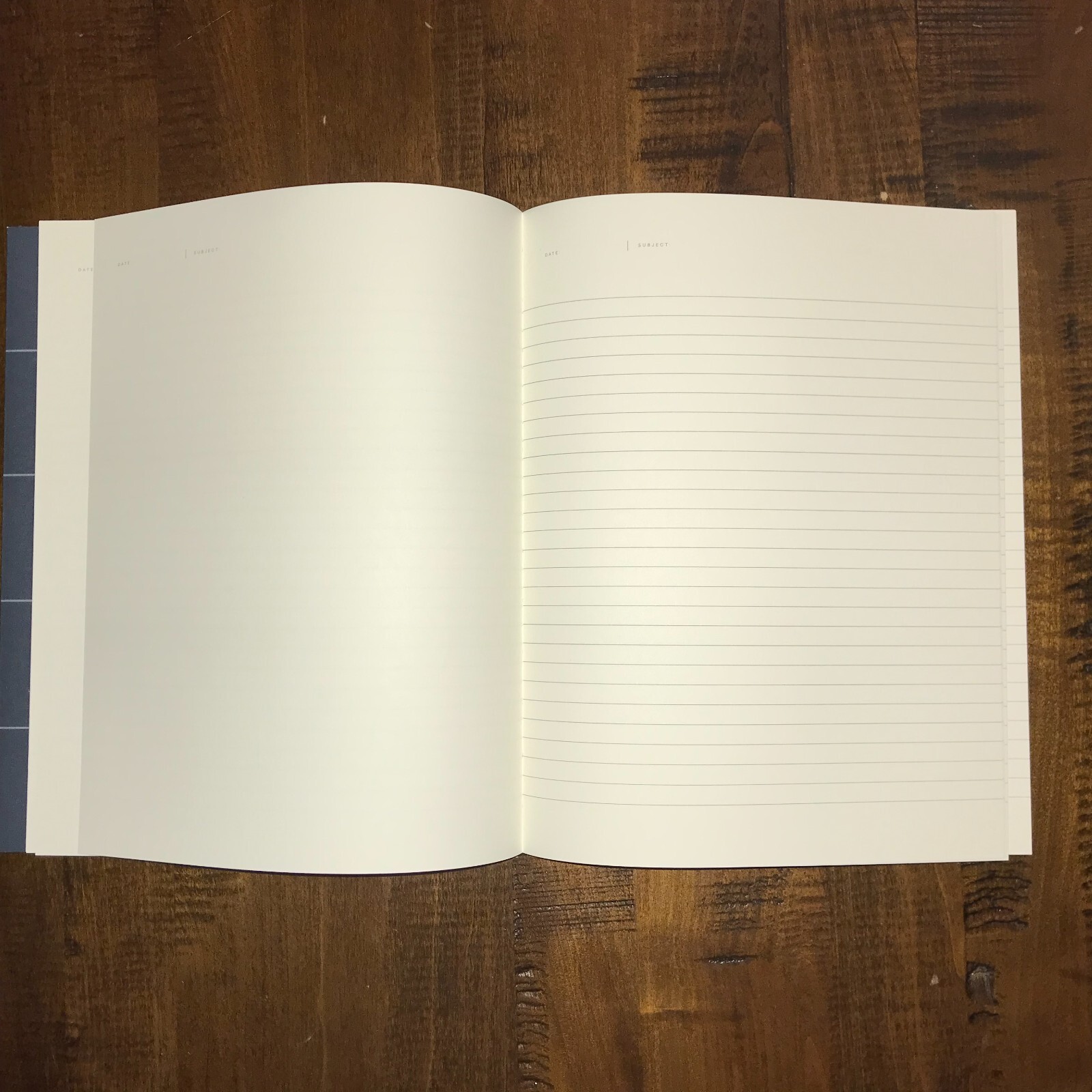 New Writing Journal Notebook, Blue Gray Grid, Blank, Notem Brand 160 Pages