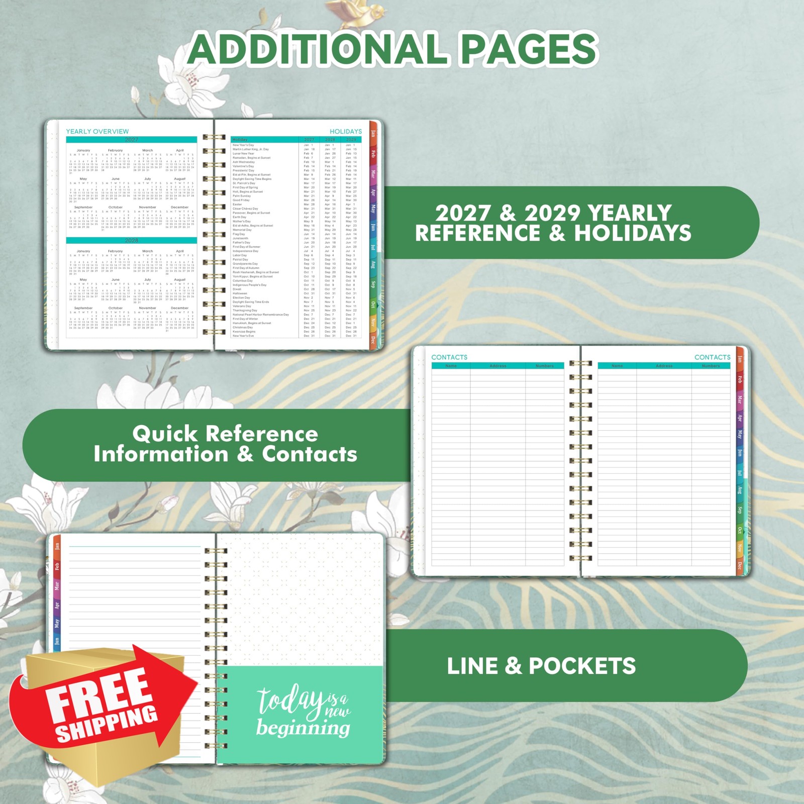 Shoparr 2027 Planner Green 6.4″x8.5″