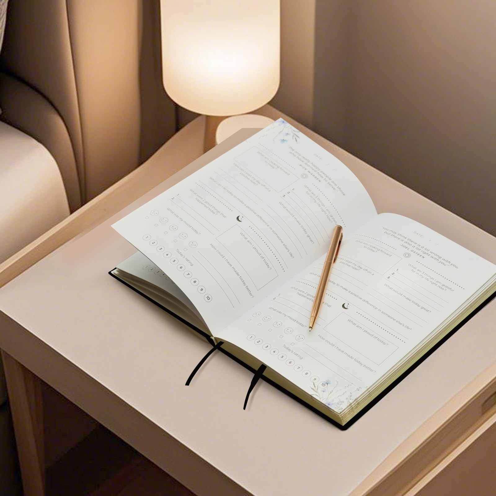 Gratitude Journal for Women & Men – Daily Mindfulness with Black