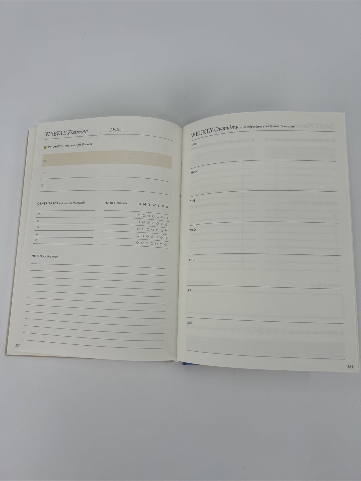 Papier Productivity Planner Start Fresh Every Day Blue Hardcover 16 Week Undated