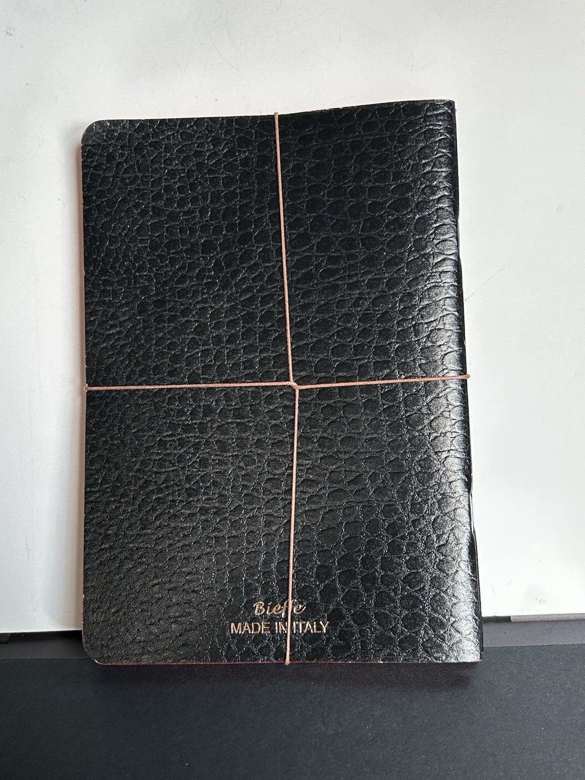 Journaling Bieffe Journal/Notebook Made in ITALY 3 Black Faux Leather Lined