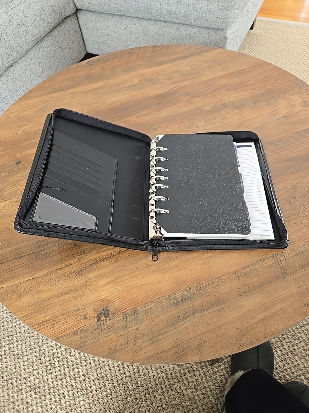 1996 AT-A-GLANCE Organizing System Faux Leather Black NEW (READ) w/Inserts 8X10