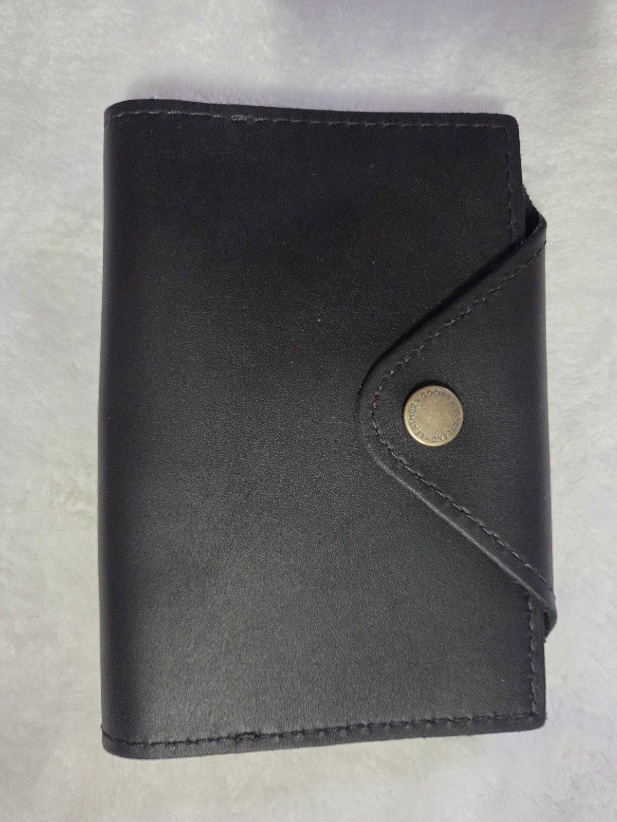 Portland Leather Goods Small Snap Journal In Smooth Black New