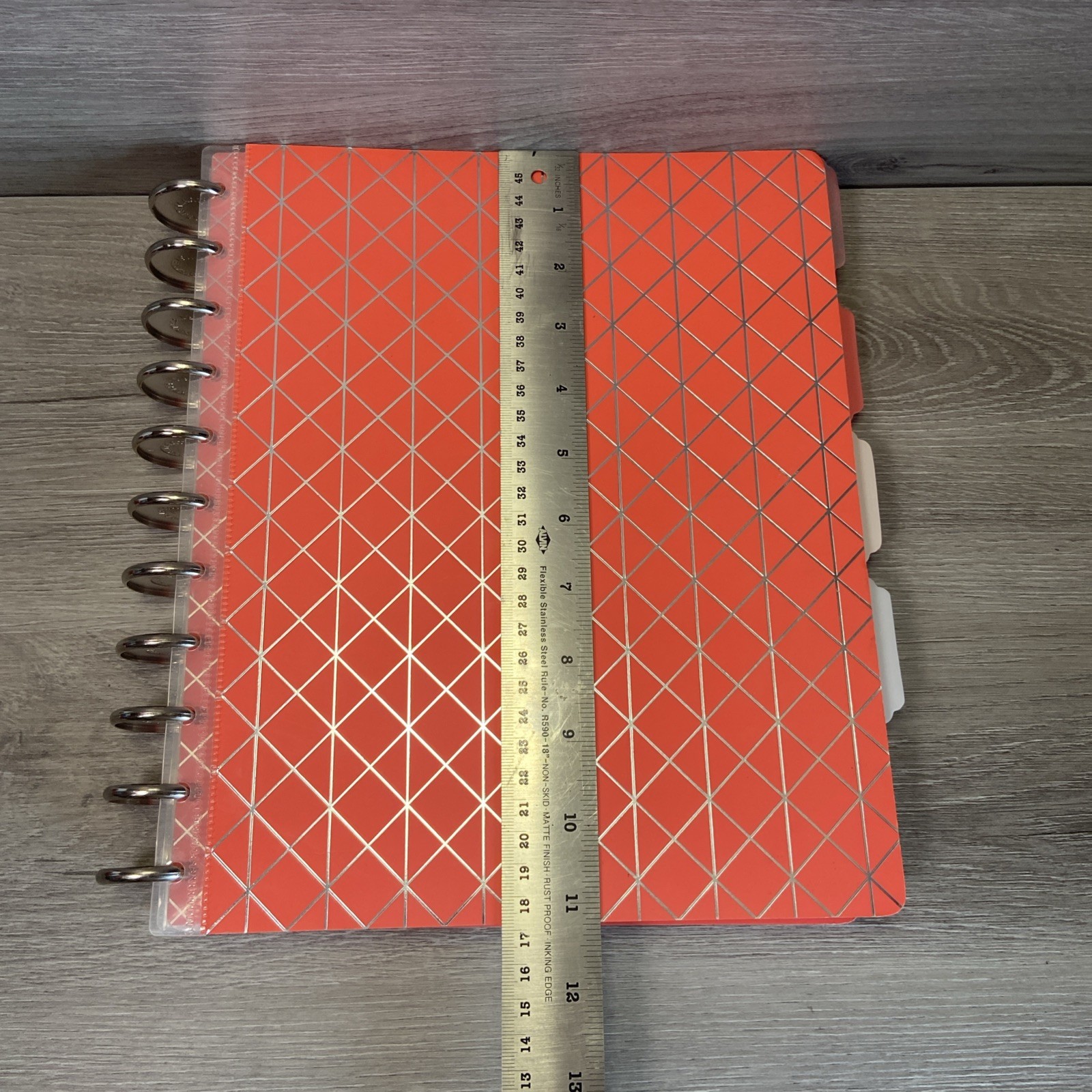 Office by Martha Stewart Notebook Planner Large Orange Discbound Arc + Inserts