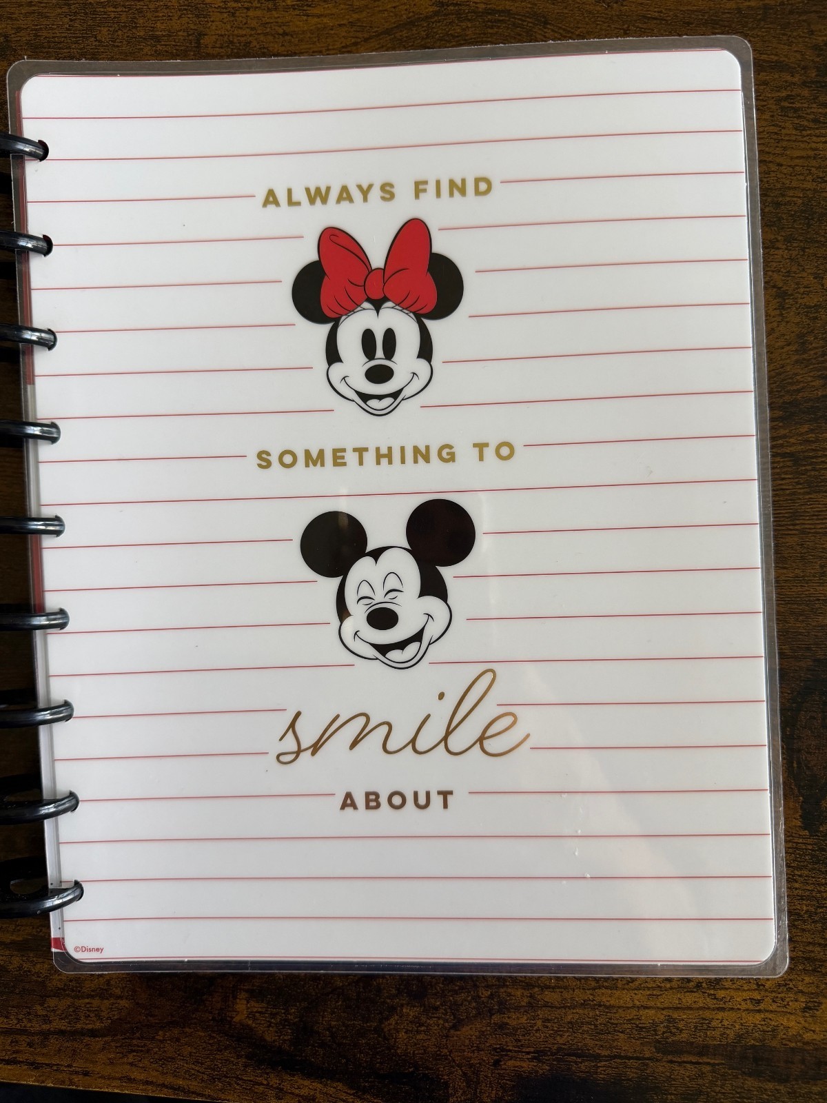 The Happy Planner Disney Minnie Mickey Mouse Goals and Positivity Guided Journal