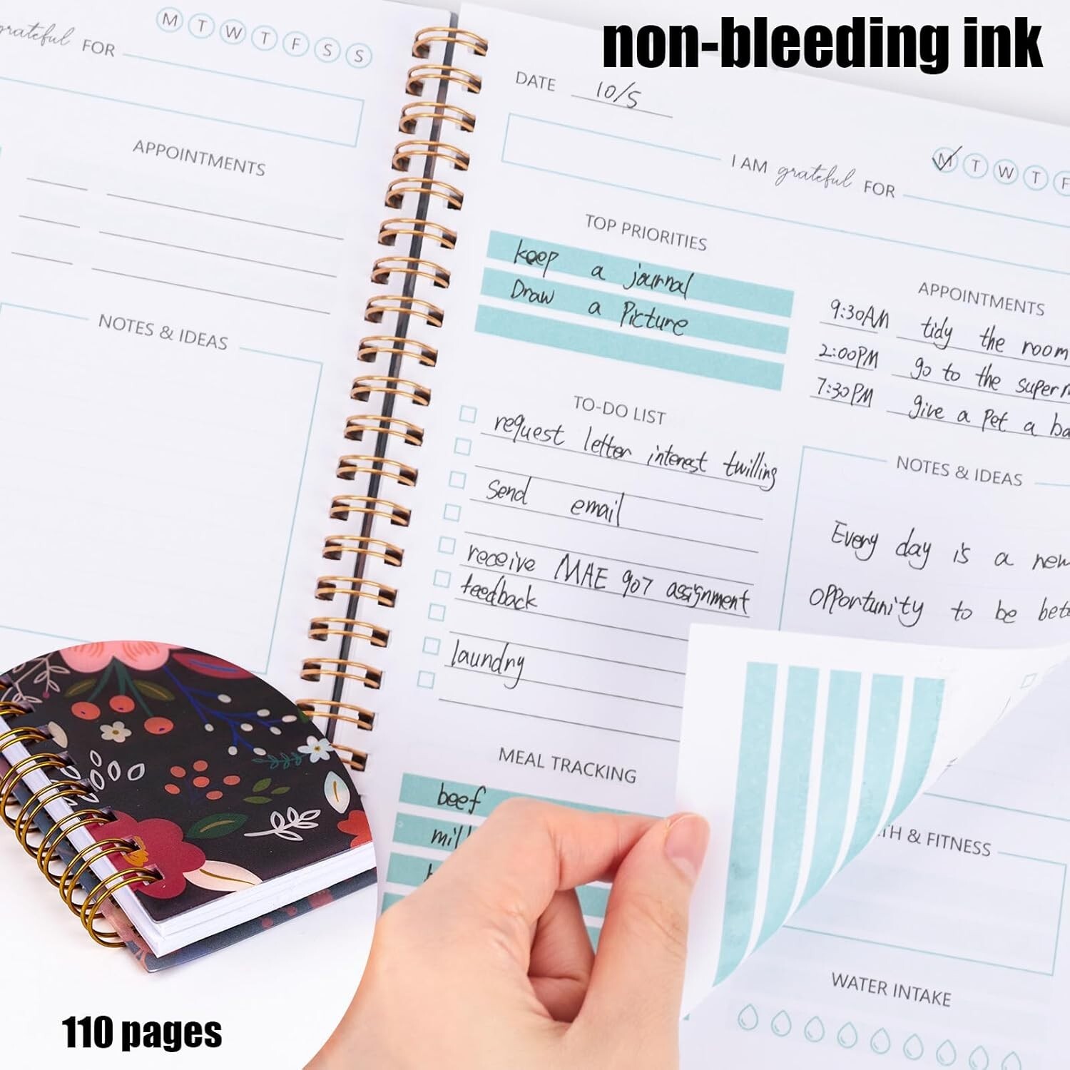 Koogel To Do List Notepad, 6.5 x 8.5 Inch Planner Notebook 80 Sheets Daily Journ