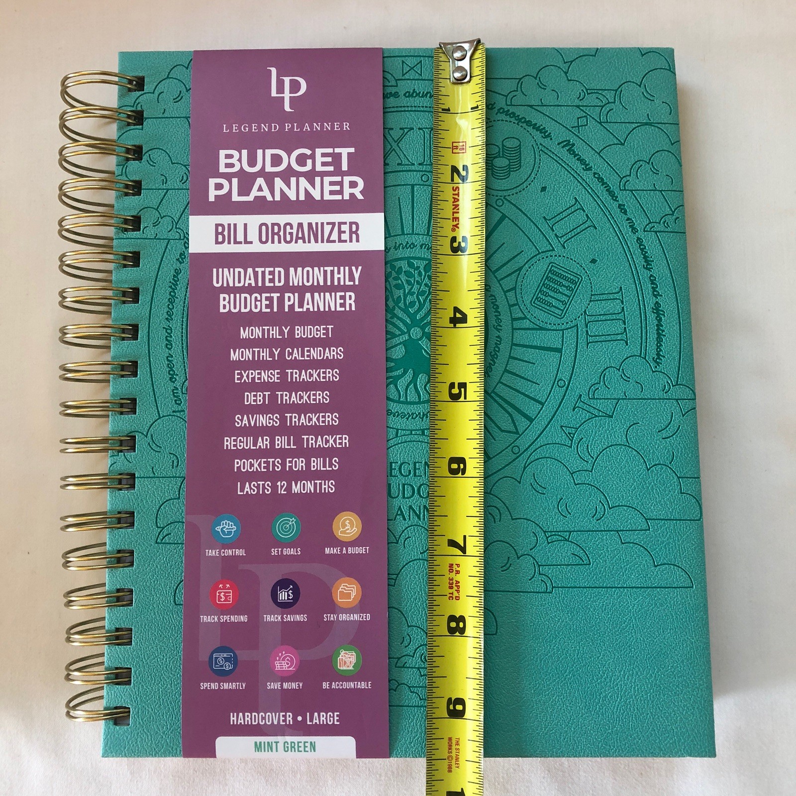 Legend Planner Monthly Orangizer Planner Mint Green New Undated