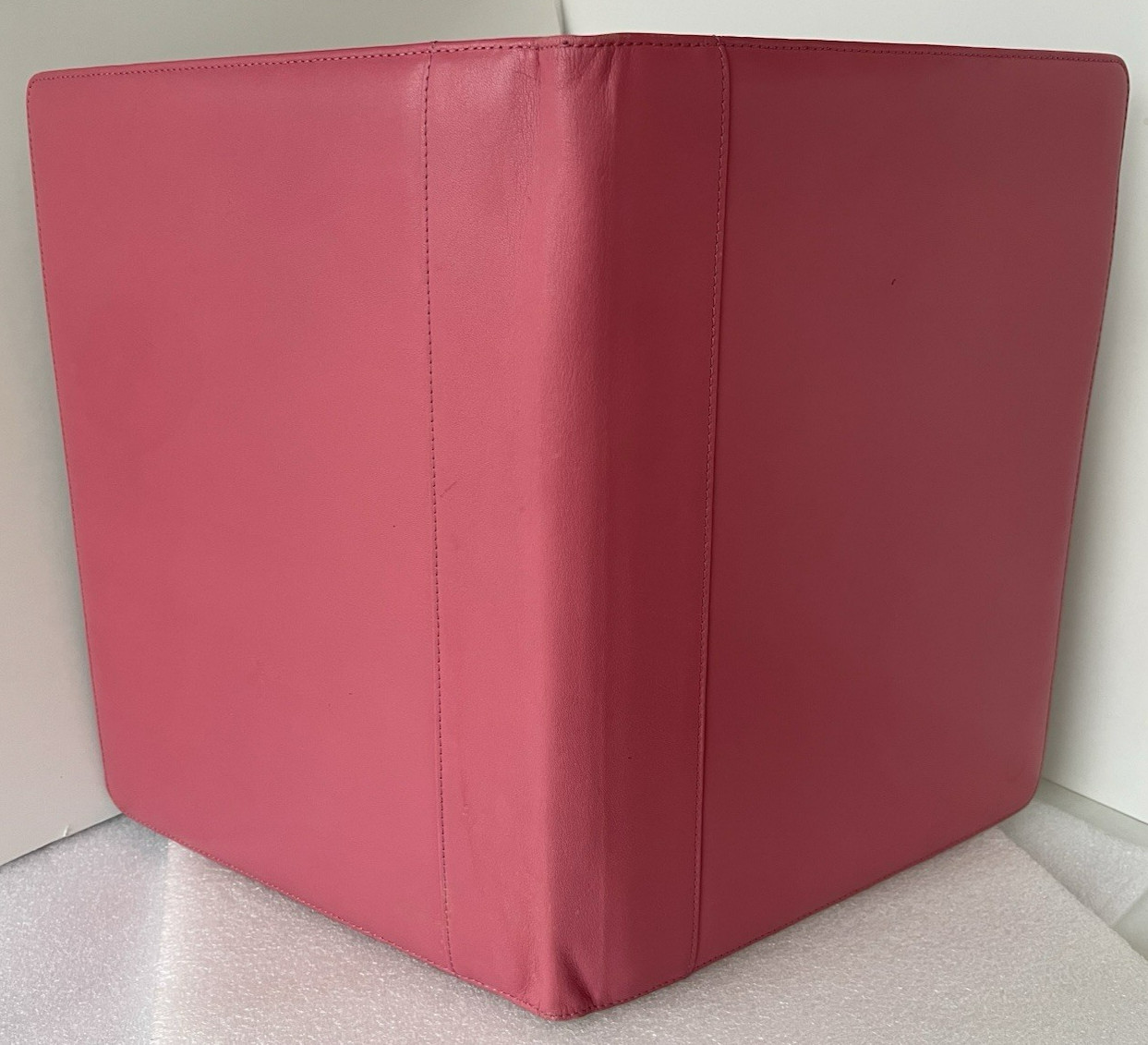 Franklin Covey ~ Note Pad Folio ~ Pink Leather Monarch Organizer Cover ~12″x9.5″
