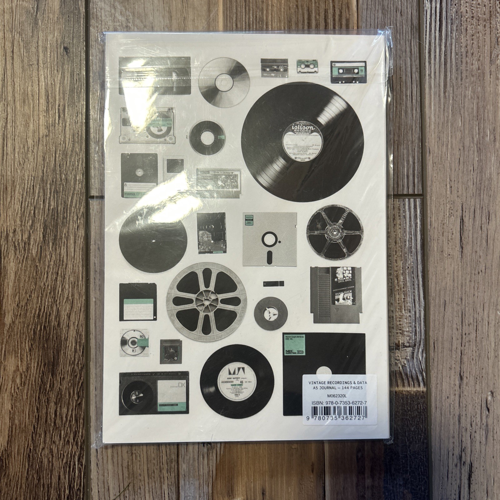 Vintage Recordings & Data A5 Journal 144 Pages New Sealed