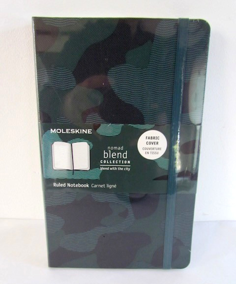 Retired Moleskine Fabric Camouflage Nomad Notebook Fabric Cover Line Ruled