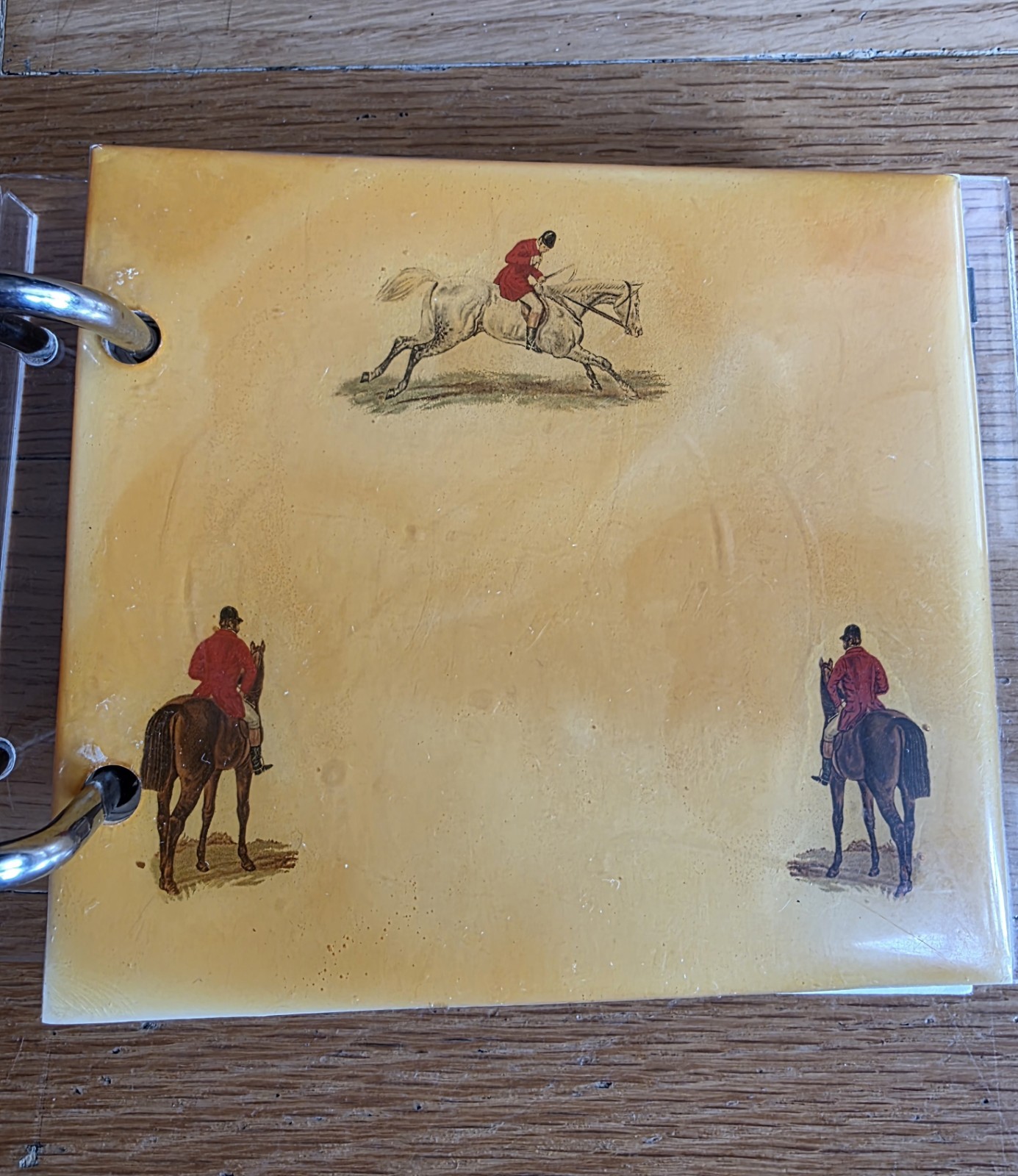 Vintage Equestrian Horse Acrylic Address Book Phone Binder Unused