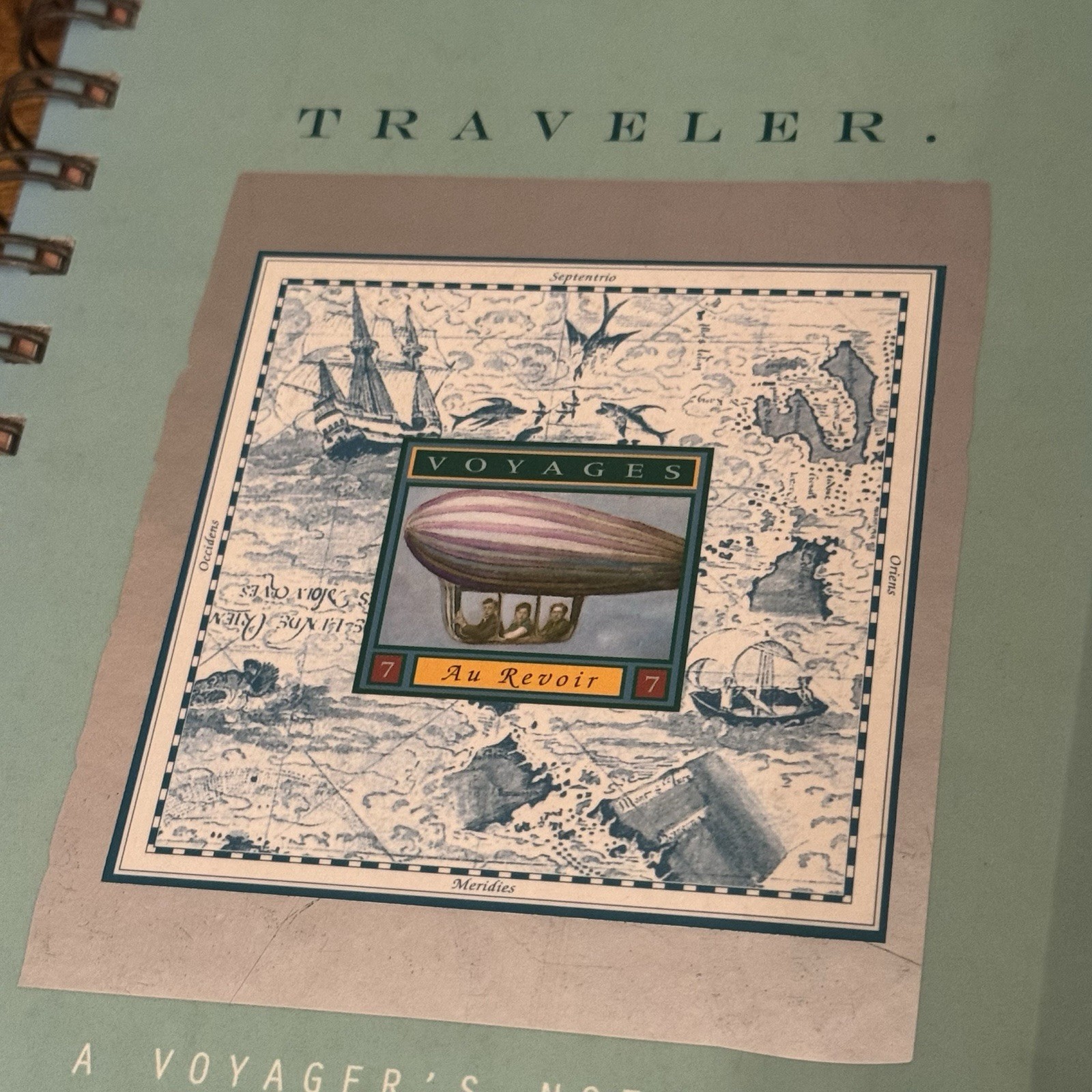 Stewart Tabori Chang Traveler Vintage Voyage Map Journal 1996 Spiral Travel Book