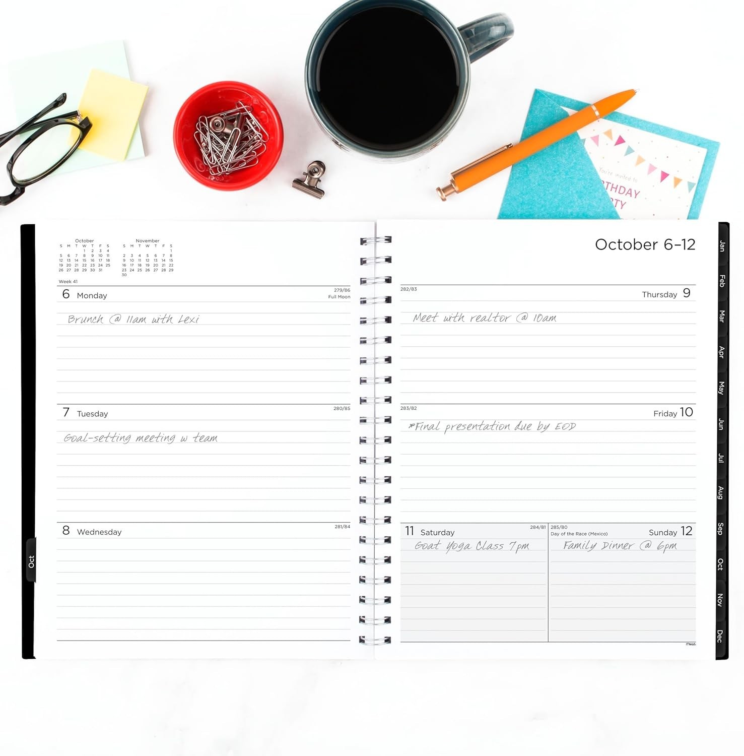 2026 Black Weekly/Monthly Planner, 8.5 x 11 – Covers All Your Planning Needs