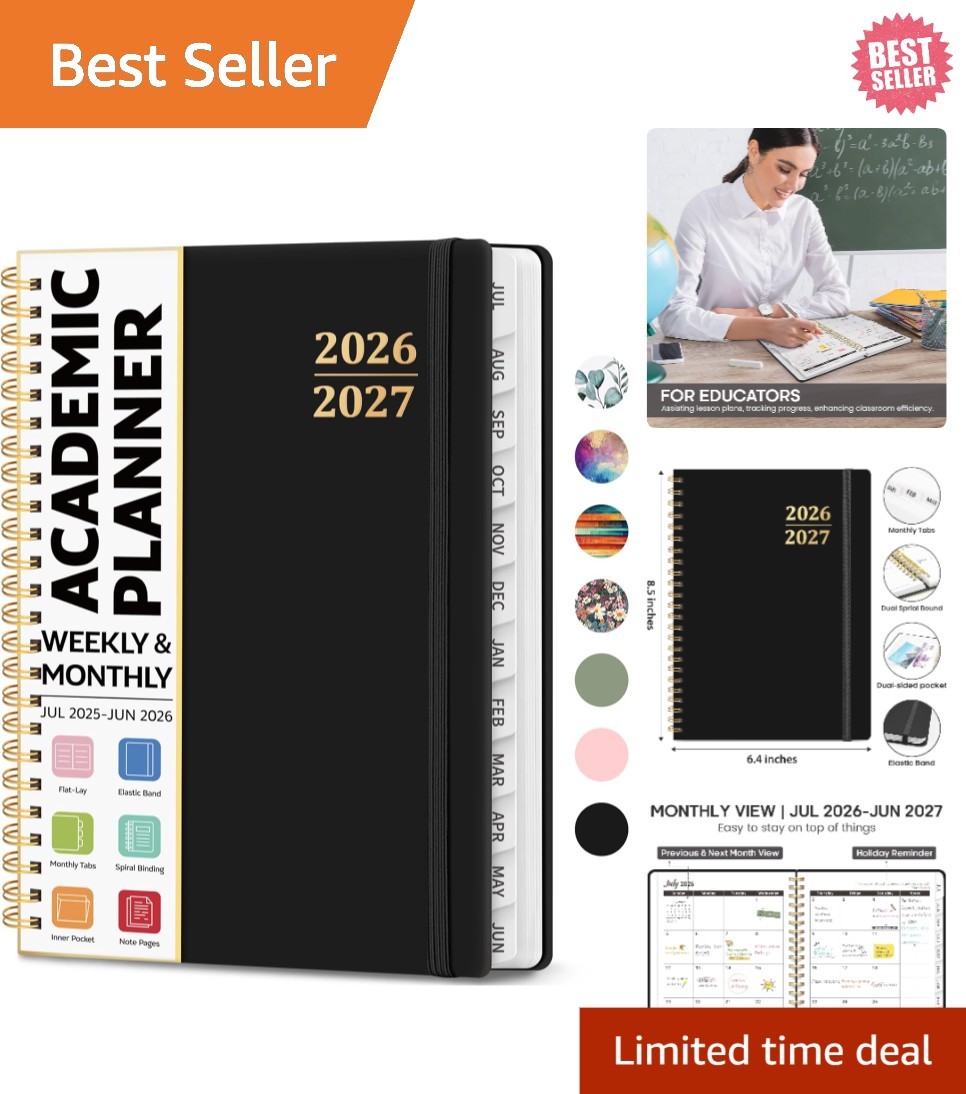 2026-2027 Planner – Weekly & Monthly Academic Planner 2026-2027, from July 2026