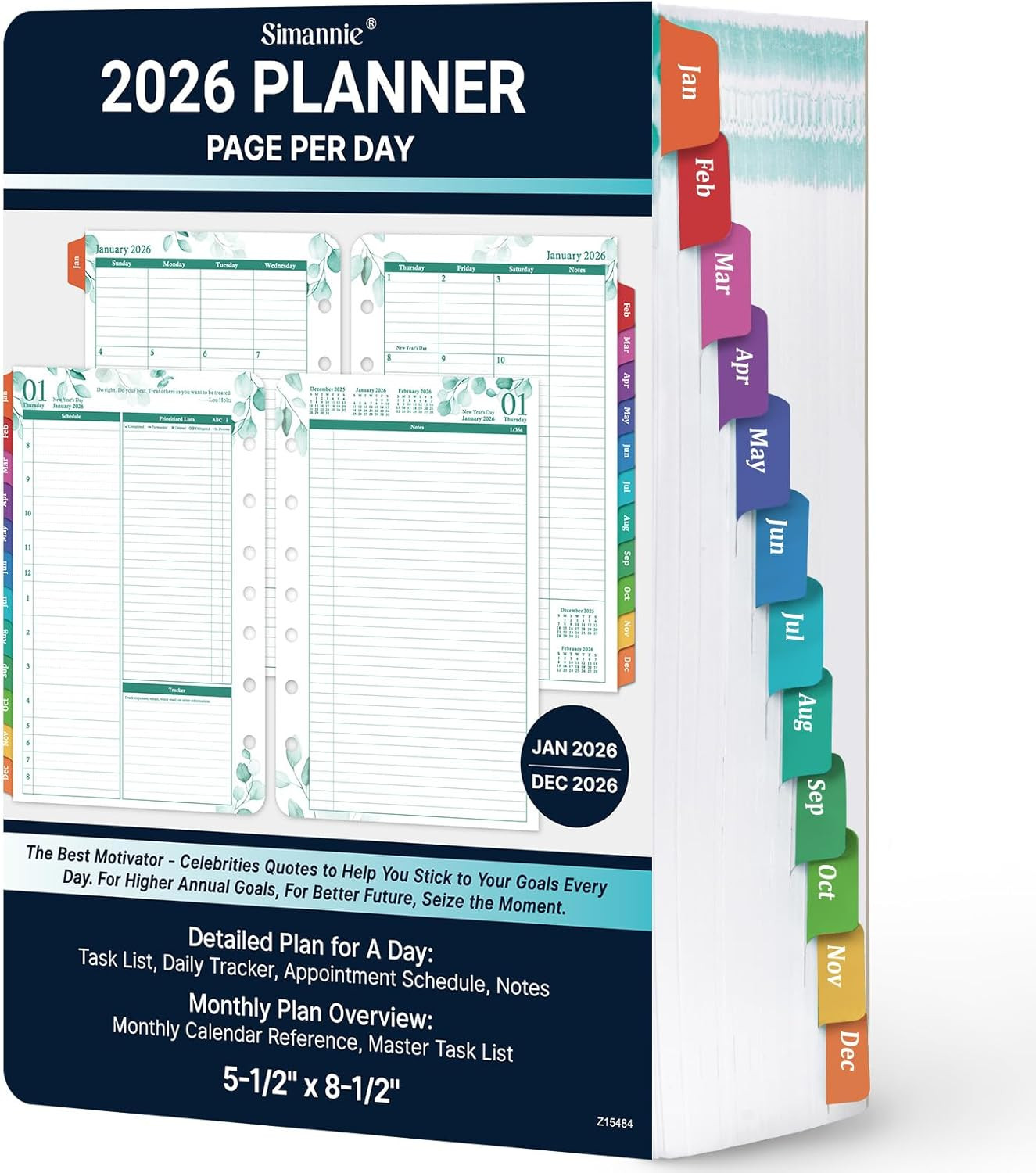 Planner Refills – 2026 Planner Refills, January 2026 – December 2026, 2 Pages Pe