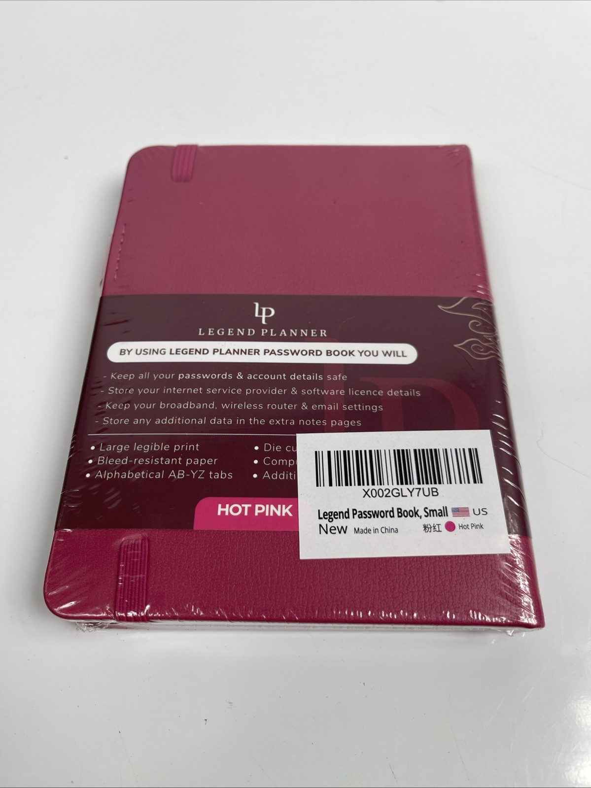 Password Book with Alphabetical Tabs Hardcover Password 4.4x 5.8- Pink