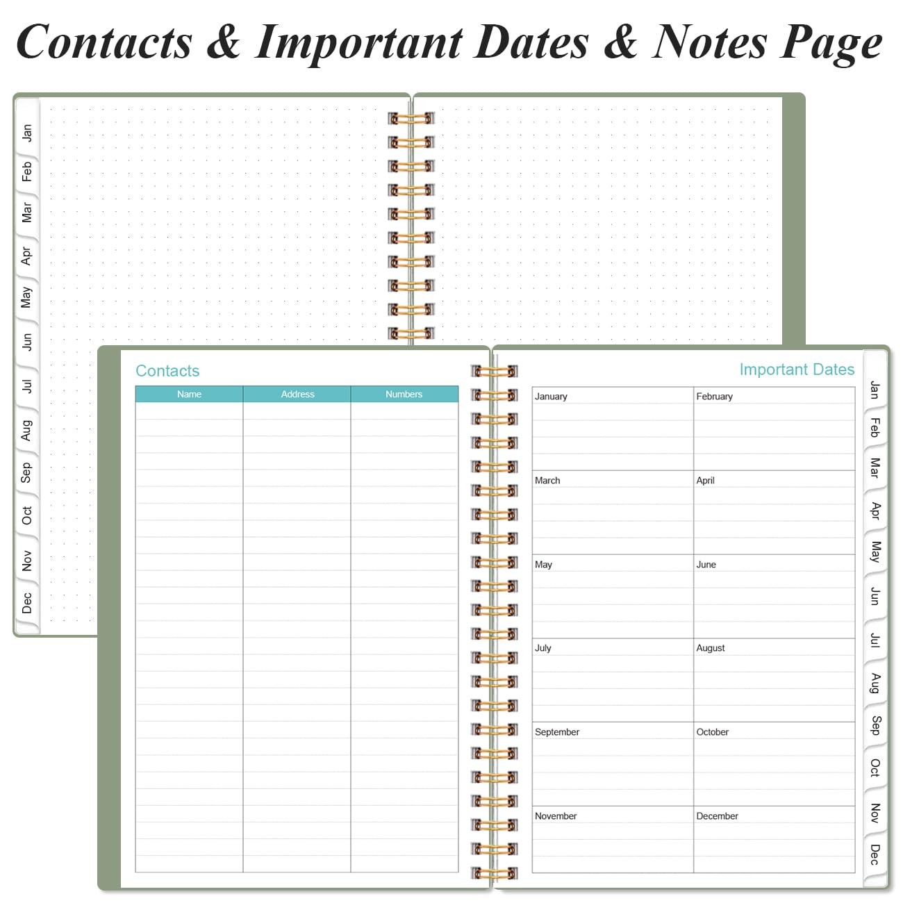 2024 Weekly Monthly Planner, January – December, 5″ x 8″ Flexible Cover