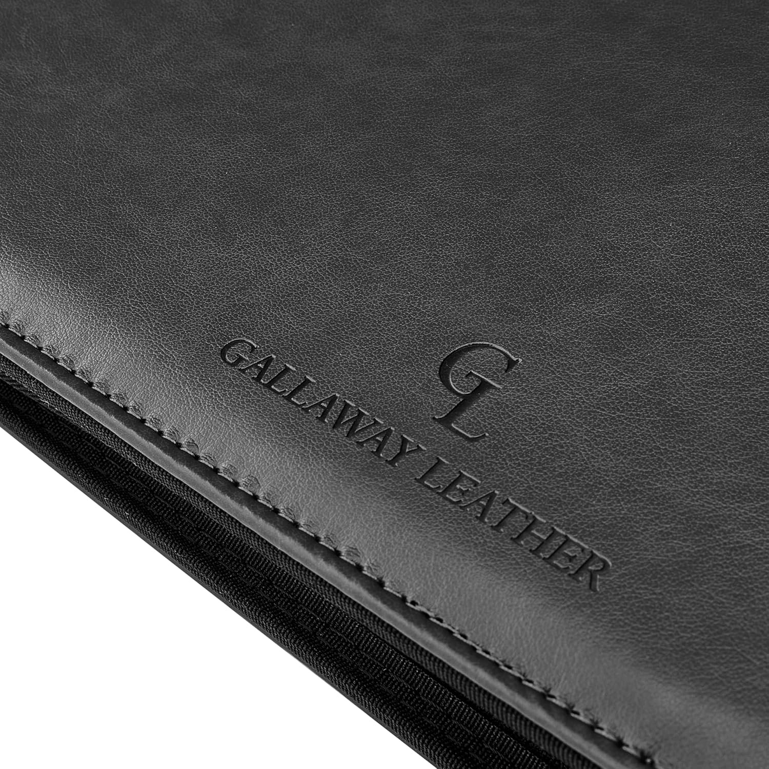 7 Ring Checkbook Binder for Business Checks, PU Leather Check Binder Portfolio w