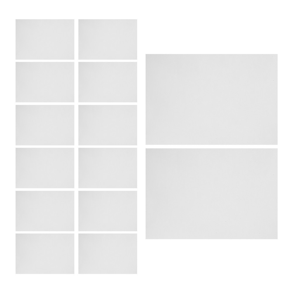 100Pcs Blank White Sticker Album Inserts with Smooth Writing and Reusable Pages