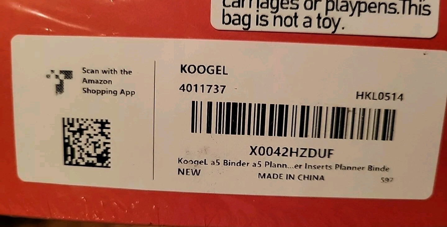 Koogel 200 Loose Leaf Paper for A5 Planner Dividers Tabs Ruler PVC Pockets