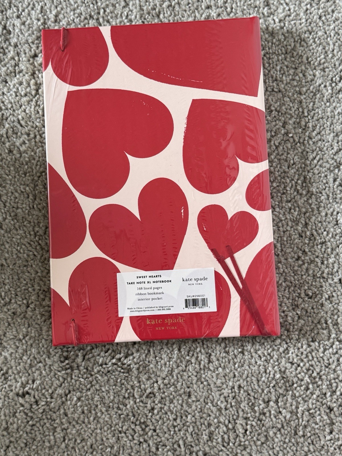 Kate Spade Sweet Hearts Take Note Notebook w Pencil Holder and Office Supplies