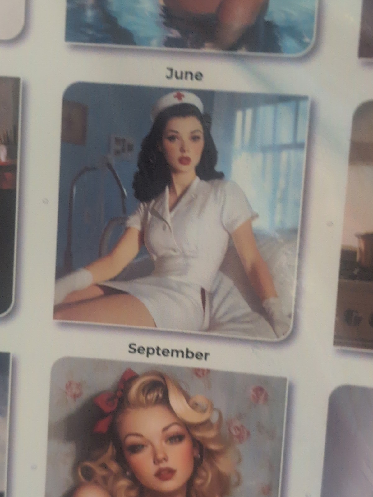 Retro Sexy Vintage Pin Up Girls Calendar 2026 Large 12×24 USA tattoo Shop Art