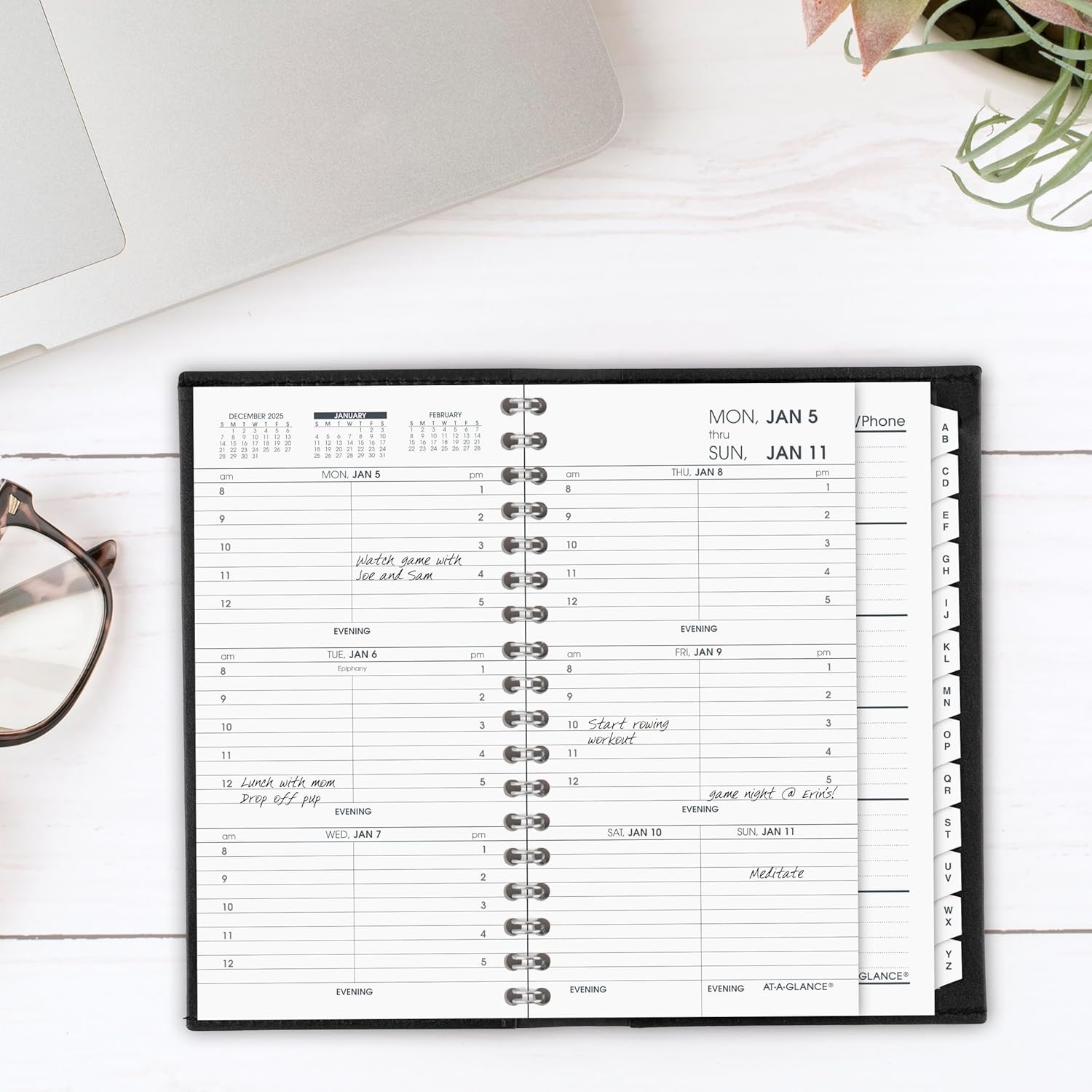 AT-A-GLANCE 2026 Appointment Book Planner, Weekly, Refillable, 3-1/4″ X 6-1/4″,