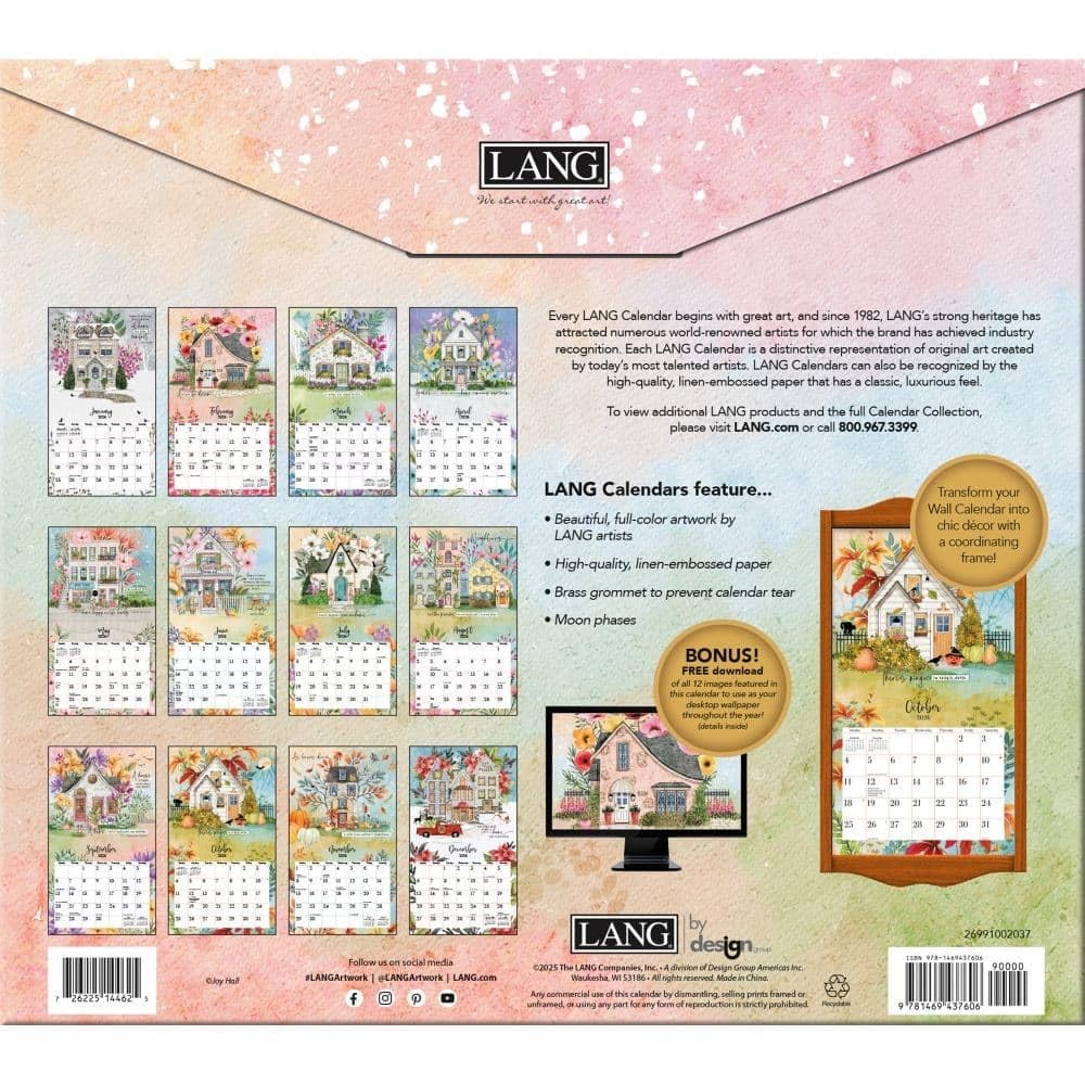 Lang, Bless This Home 2026 Wall Calendar, 13.4” X 12”, 12-Month Calendar