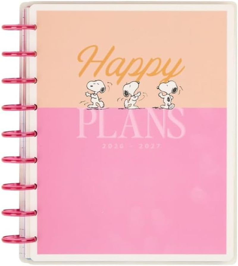 Happy Planner Peanuts Disc-Bound 12-Month Academic Planner, July 2026–June 2027,