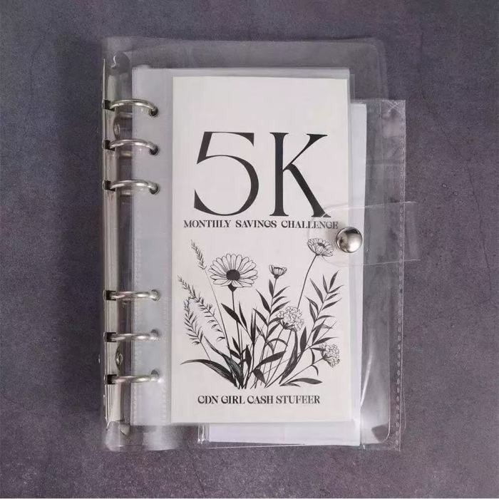 5K 10K 25K Envelope Challenge Budget Planner Money Saving Cash Challenge Book