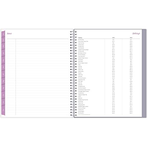 Weekly Monthly Planner 8.5×11 Wirebound Flexible Cover Laila 2022 Yearly Day