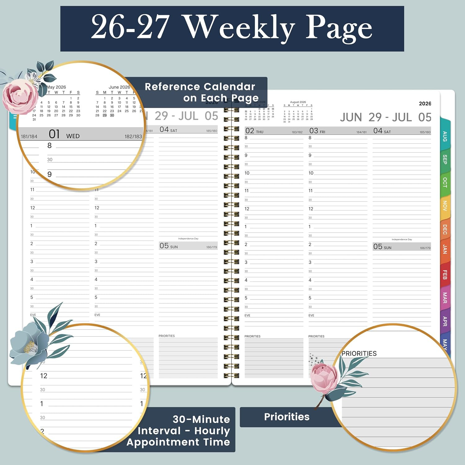 Appointment Book 2026-2027 – Daily Planner 2026-2027, Jul. 2026 – Jun. 2027, Wee