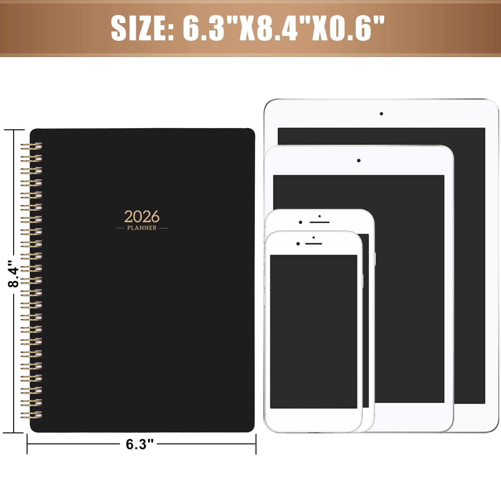 Planner 2026 – Planner/Calendar 2026, Jan. 2026 – Dec. 2026, Weekly Monthly
