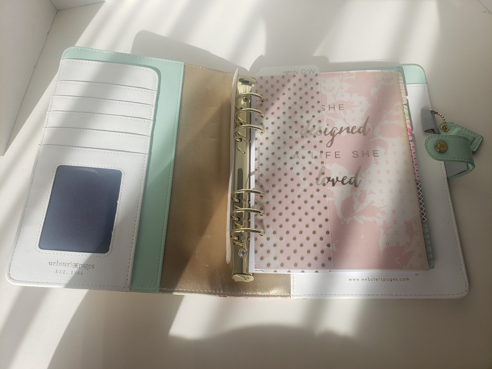 Websters Pages Planner New A5 Undated Inserts Green Pink Floral Rare Agenda Chic