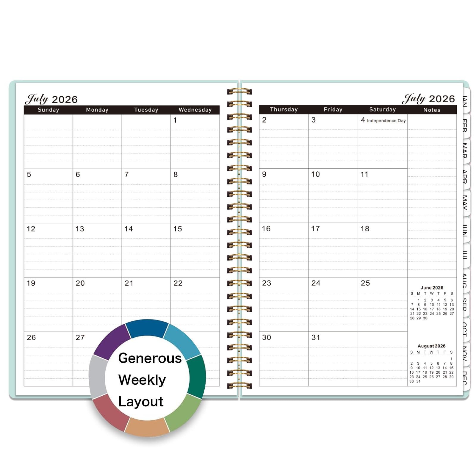 Planner 2026-2027, Monthly and Weekly Academic Planner July 2026 – June 2027,…