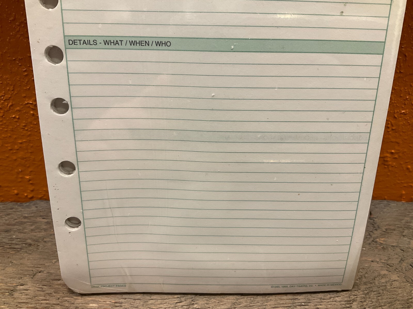 DAY-TIMER 5.5″ x 8.5″ Project Management Page Refill Sheets 87235 7 Rings 2 Pads