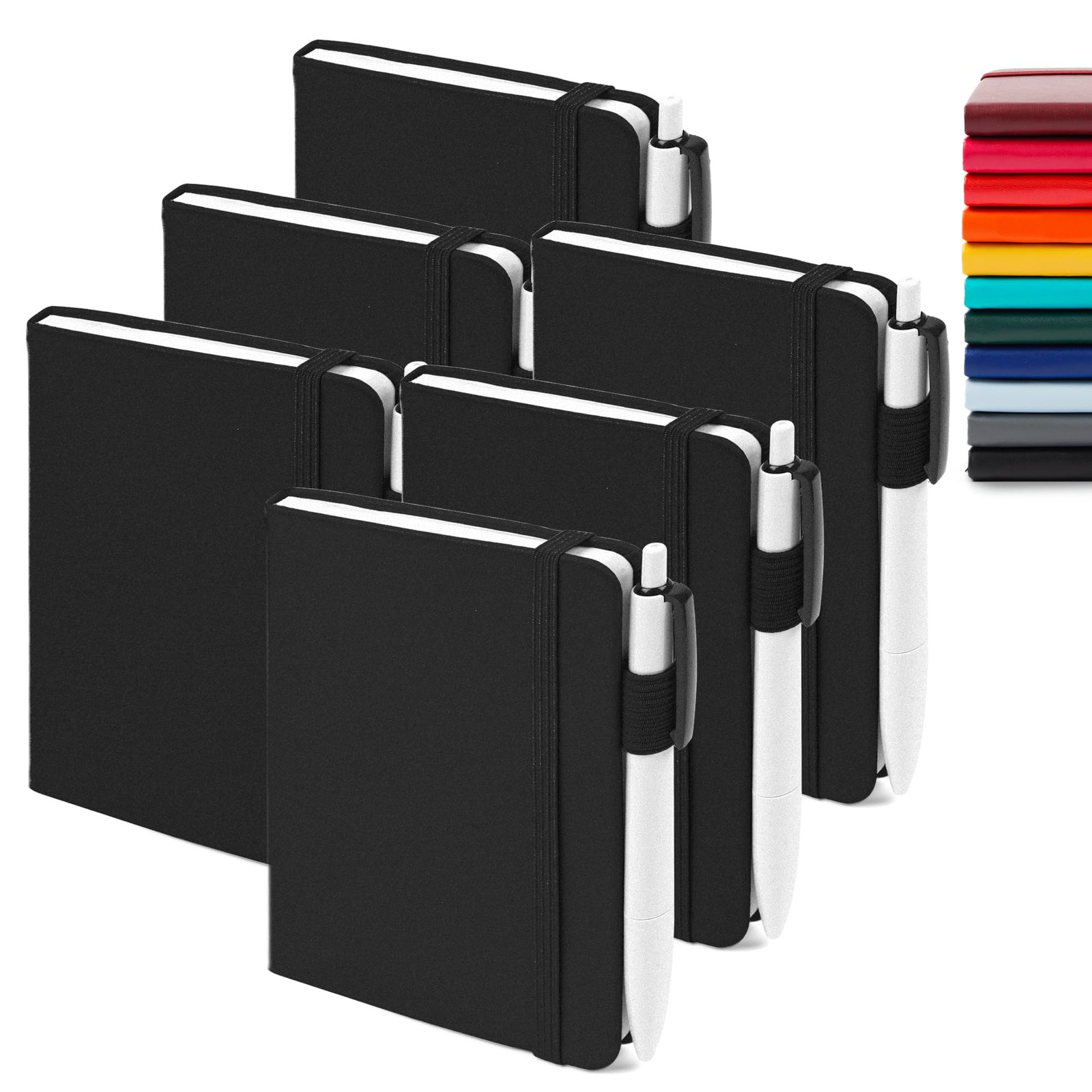 6 Pack Pocket Mini Notebooks Bulk, Small Cute Memo Notepads Hardcover College