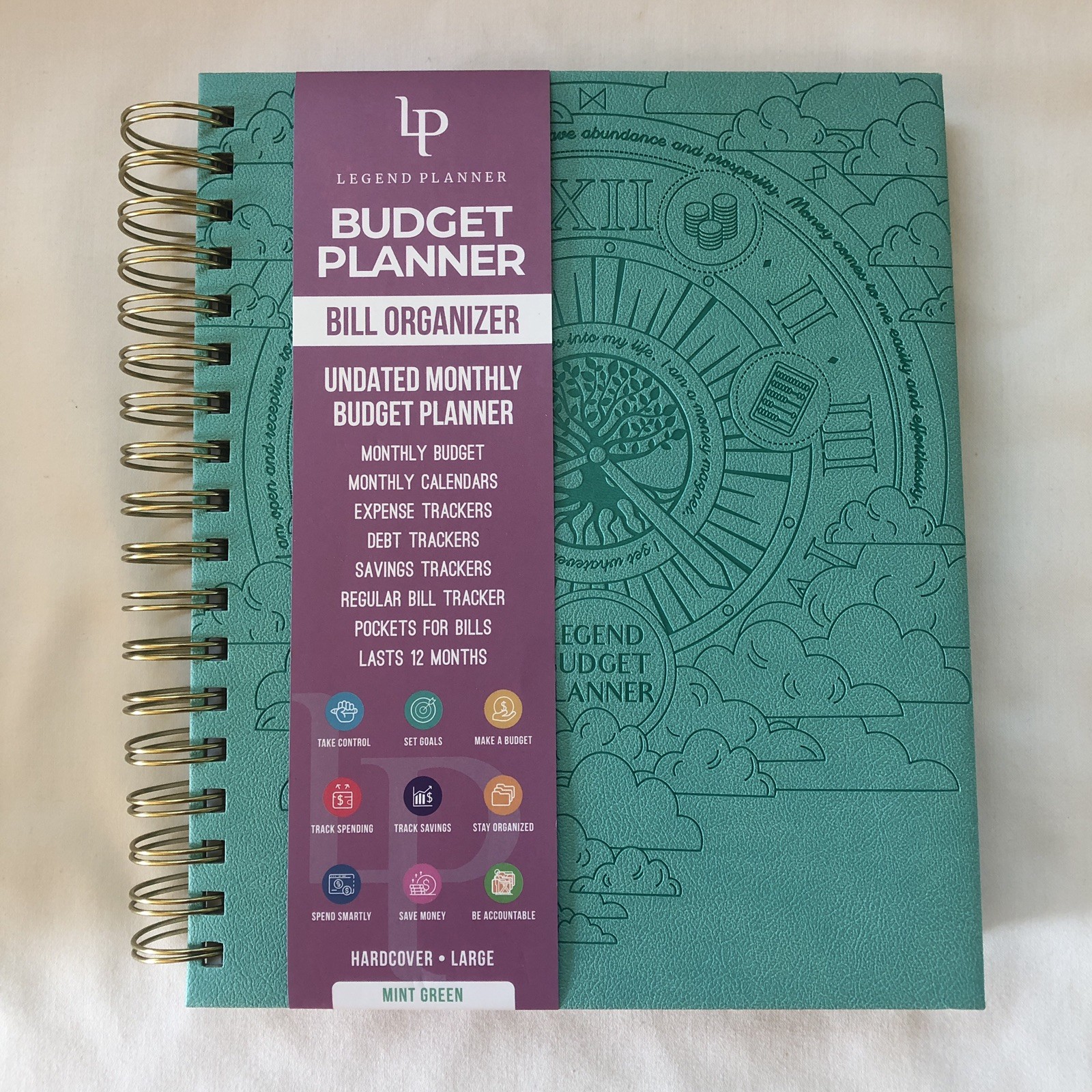 Legend Planner Monthly Orangizer Planner Mint Green New Undated