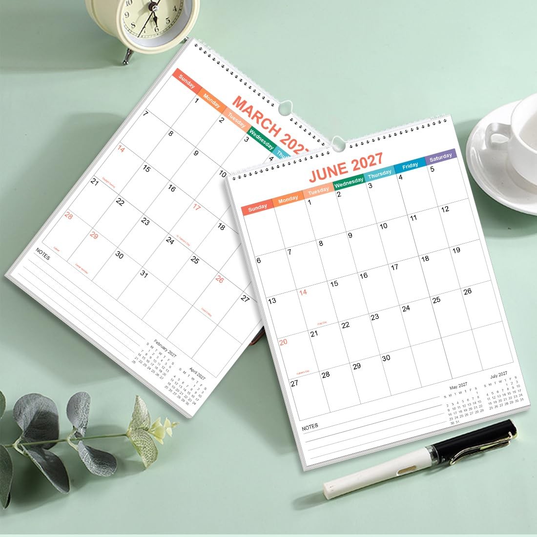 2026-2027 Calendar – Wall from July 8.5″ x 11″, Colorful